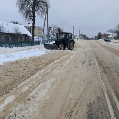 ершичский округ борется с последствиями снегопада - фото - 1