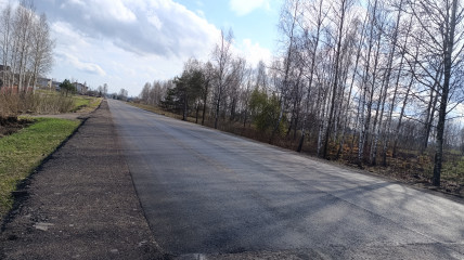 завершены работы по ремонту дороги на улице Ленина в с. Ершичи - фото - 1